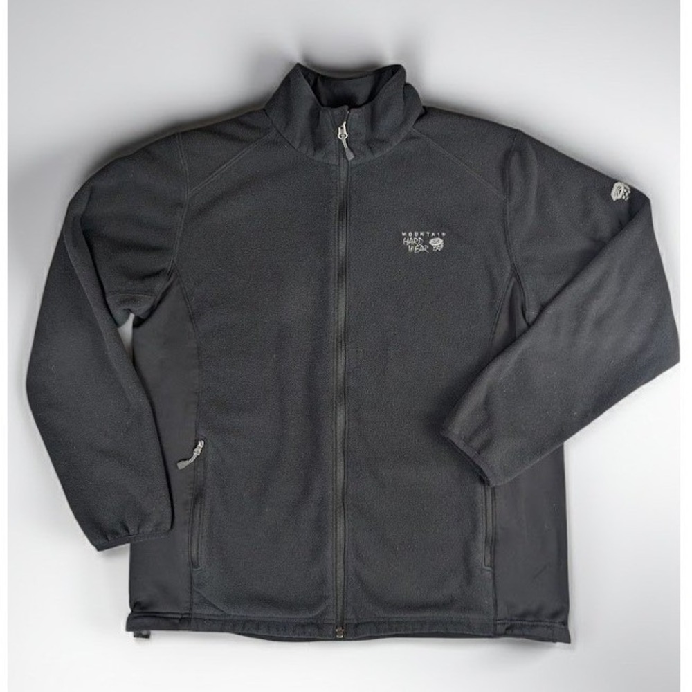Mountain Hardwear Men's Full Zip Fleece Jacket Black L Hiking Outdoors Gorpcore